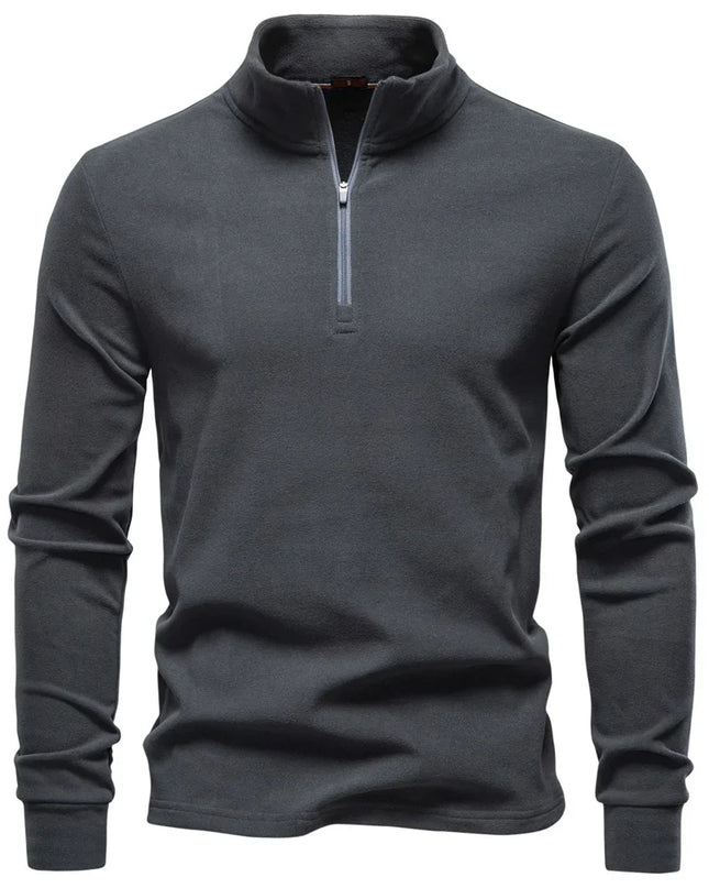 Men's Zipper Sweatshirt with Long Sleeves - Breathable Lightweight Jacket for Men
