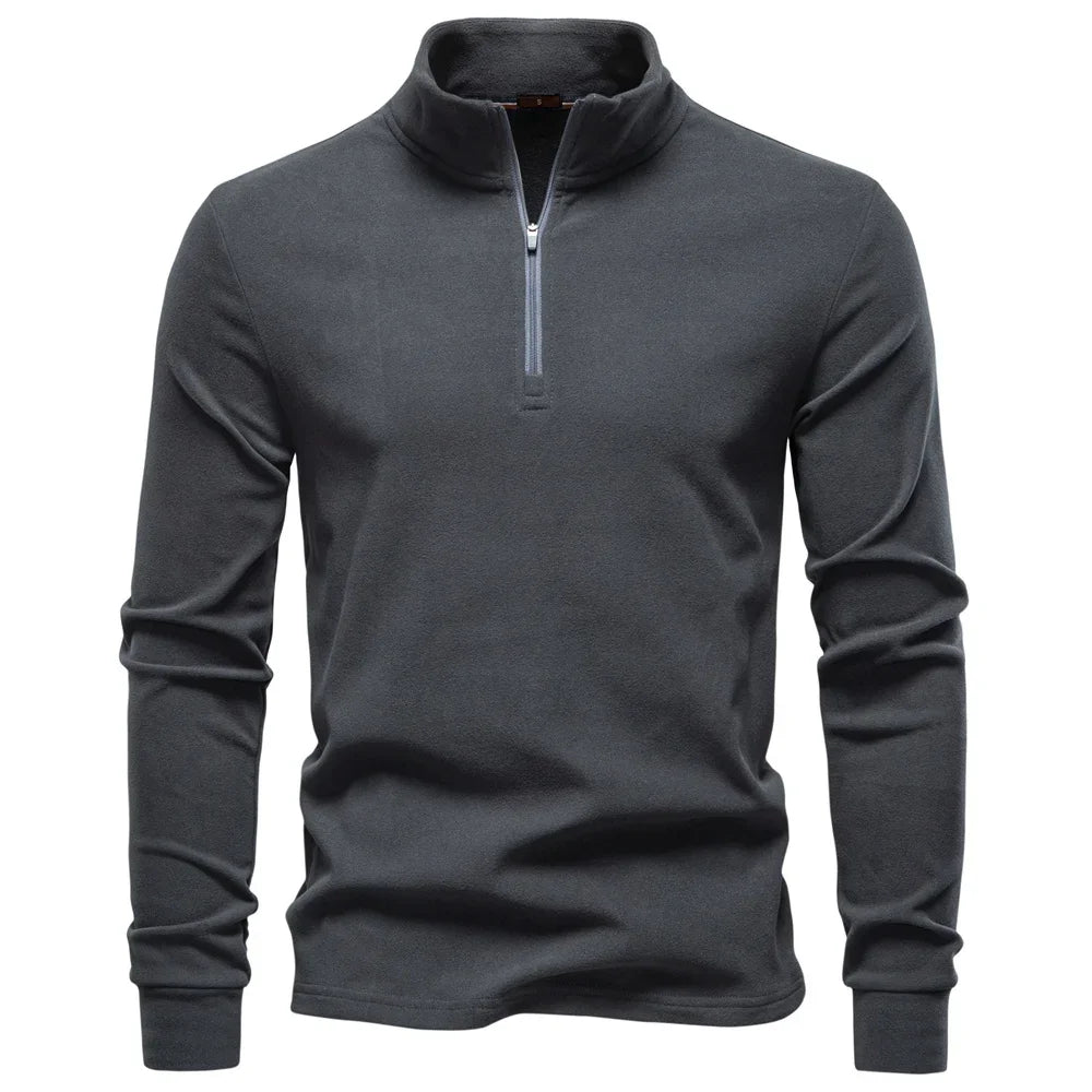Men's Zipper Sweatshirt with Long Sleeves - Breathable Lightweight Jacket for Men