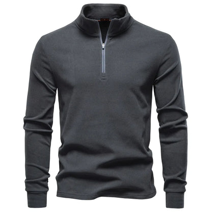 Men's Zipper Sweatshirt with Long Sleeves - Breathable Lightweight Jacket for Men