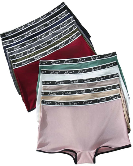 Women's 10-Piece Assorted Color Boxer Briefs Set - Comfortable & Stylish Underwear Collection