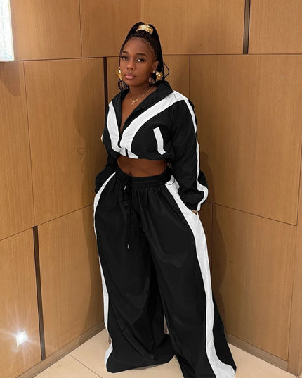 Women’s Two-Piece Set – Loose, Breathable Jacket and Pants Ensemble