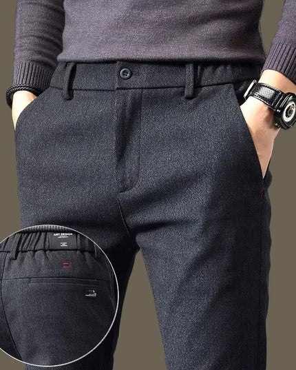 Men's Casual Straight Leg Long Pants - Slim Fit Design