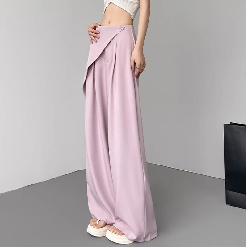 Women's High Waist Wide Leg Casual Pants