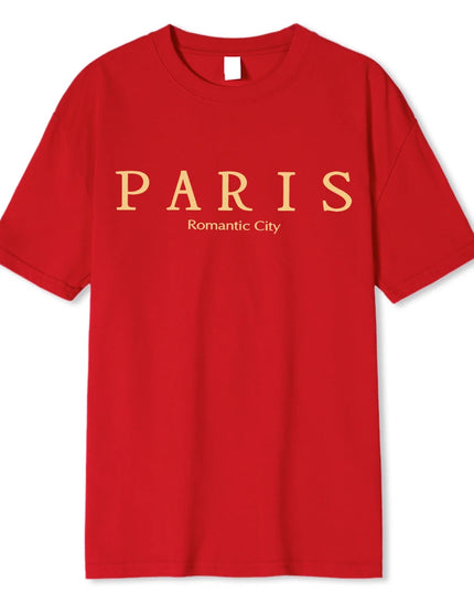 "Paris" Graphic Print Loose Fit T-Shirt For Men