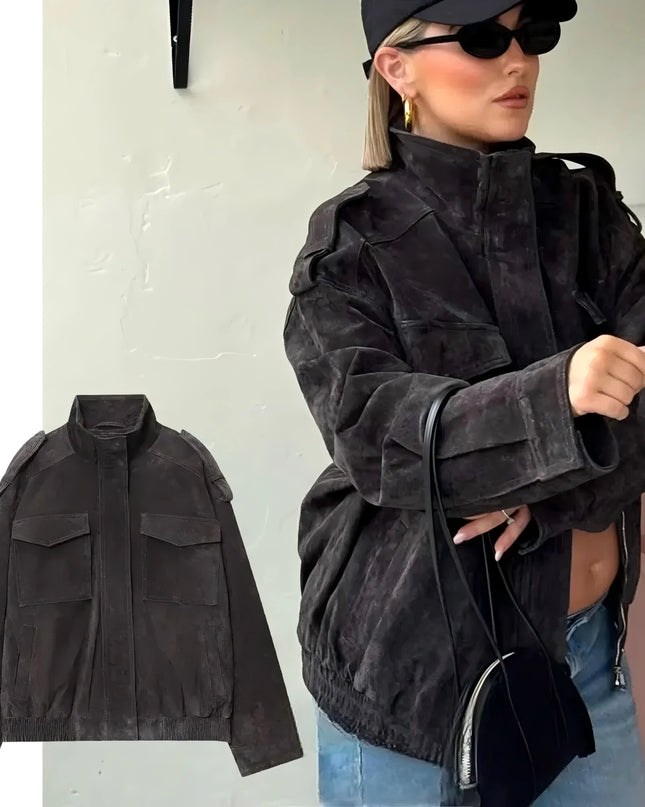 Women's Chic Faux Suede Jacket