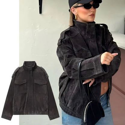 Women's Chic Faux Suede Jacket