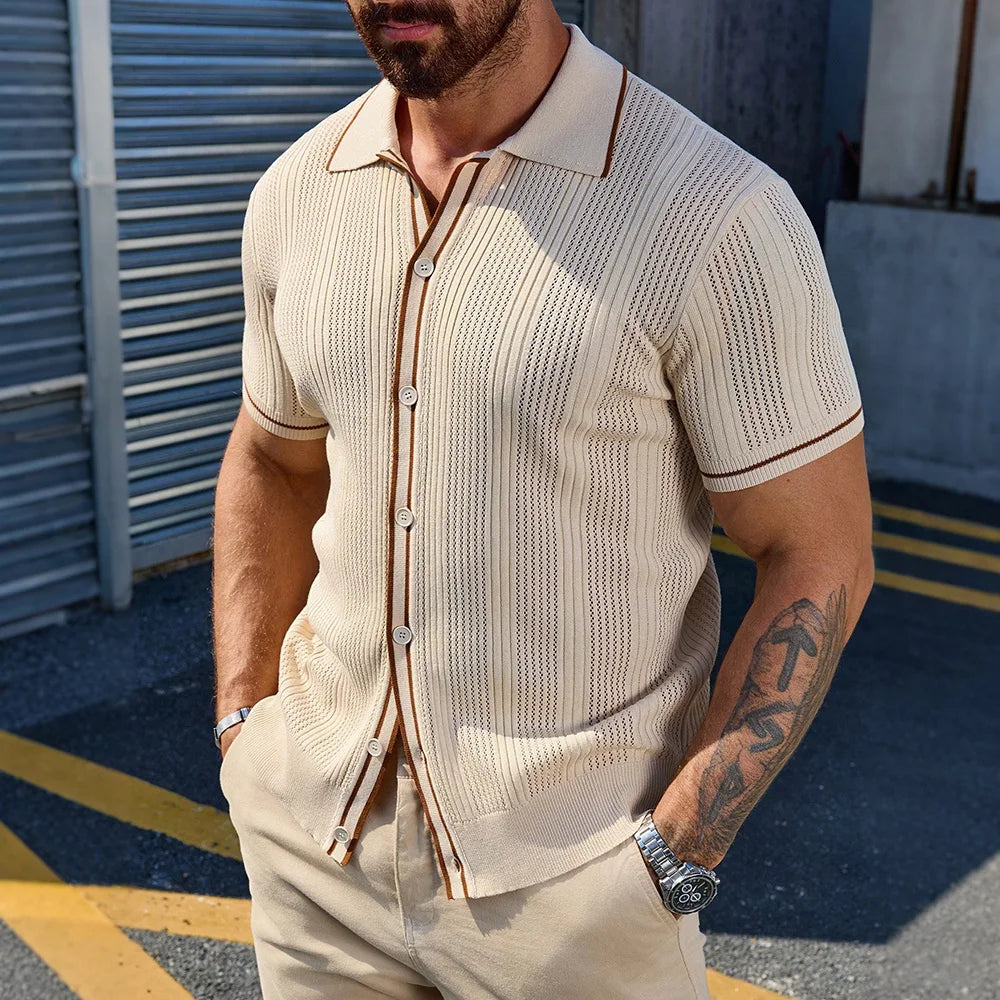 Men's Breathable Light Short Sleeve Polo Shirt