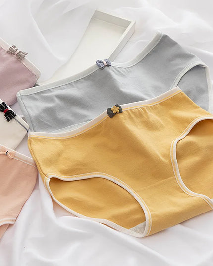 10Pcs Women's Cotton Panties – Comfortable Cartoon Print Underwear Set