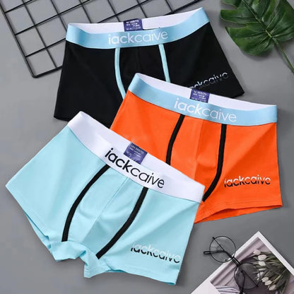 3-Pack Men's Cotton Boxer Briefs - Breathable & Comfortable - Mixed Colors