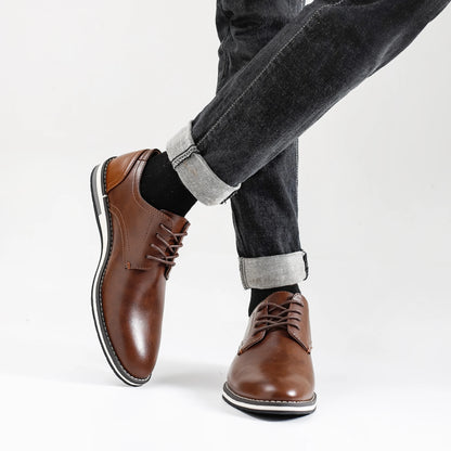 Men's Faux Leather Lace-Up Shoes