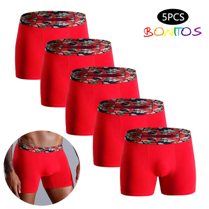 5-Pack Men’s Camouflage Cotton Boxer Briefs – Comfortable Trunks Underwear for Men