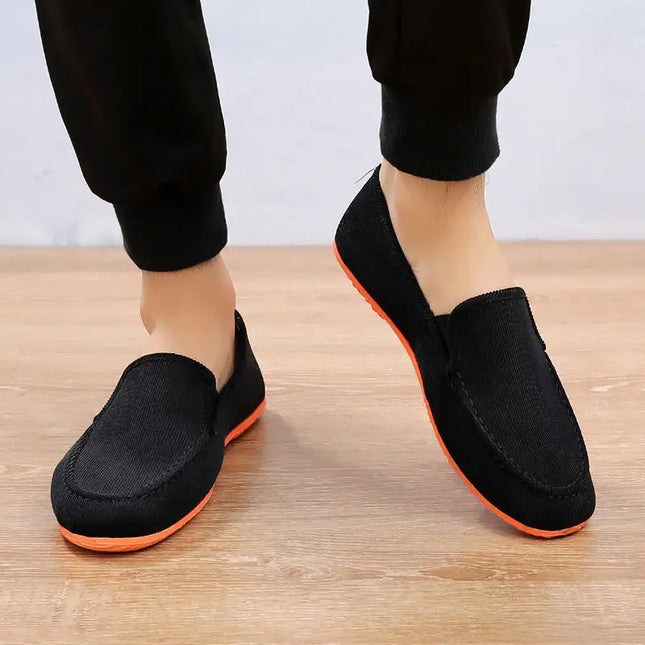 Men's Casual Canvas Loafers - Stylish Slip-On Shoes