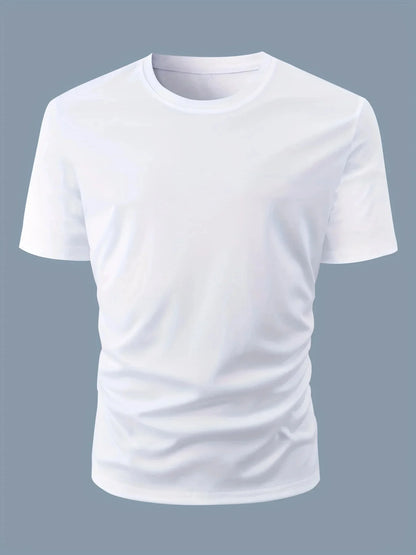 Men's Cotton Casual Sports T-Shirt with Dog First Print