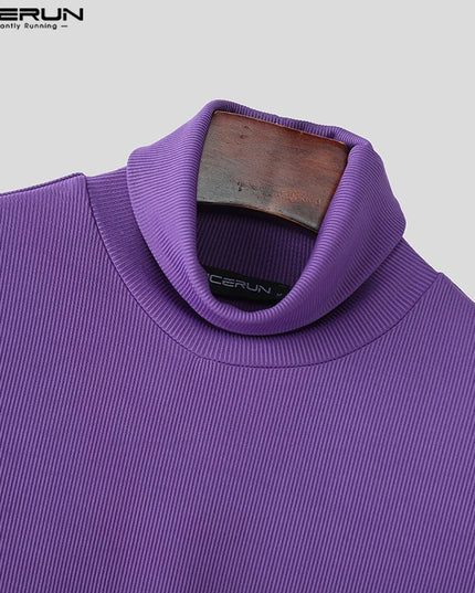 NCERUN Men's Turtleneck Slim Fit T-Shirt