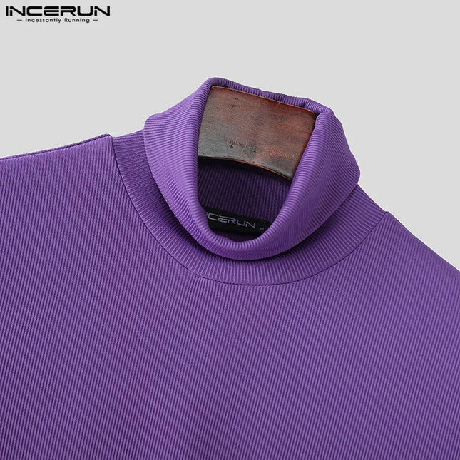NCERUN Men's Turtleneck Slim Fit T-Shirt