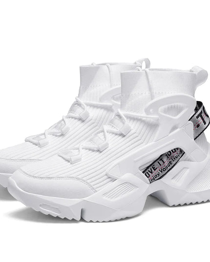 Premium High-Top Men’s Sneakers with Thick Soles