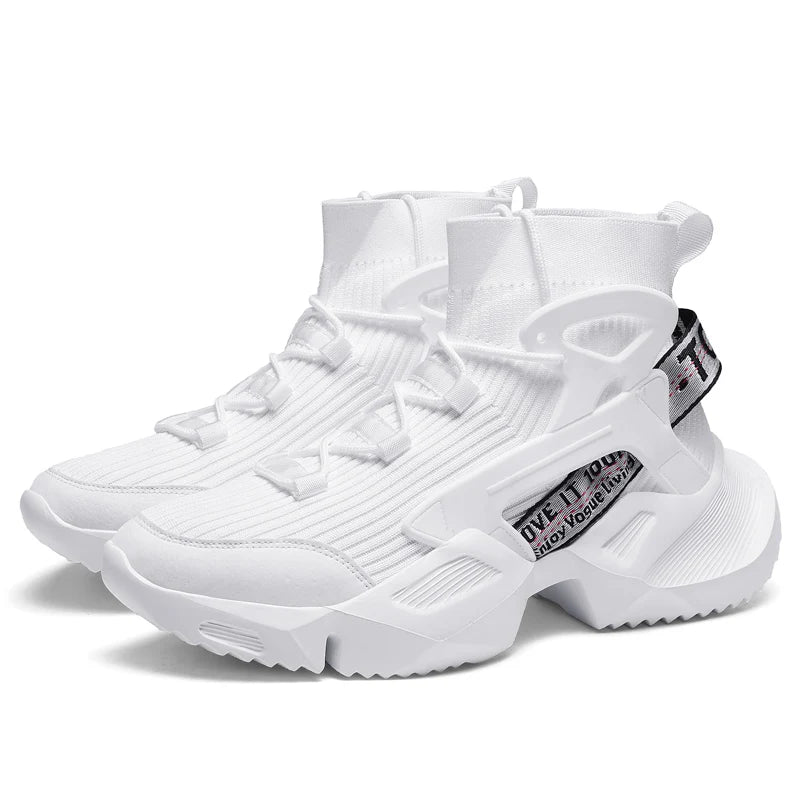 Premium High-Top Men’s Sneakers with Thick Soles