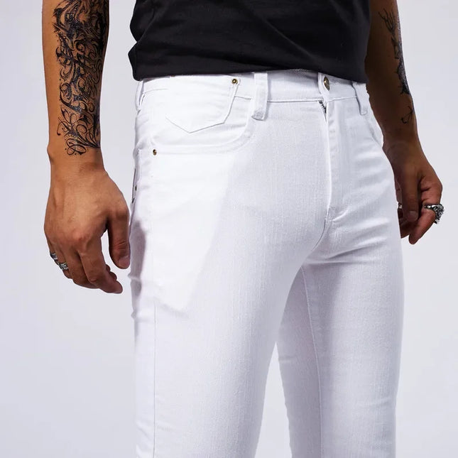 Men's Slim Fit Stretch Denim Jeans – Casual Straight-Leg Slim Fit