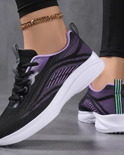 Women's Comfortable Lace-Up Sneakers - Stylish & Supportive Athletic Shoes for Women