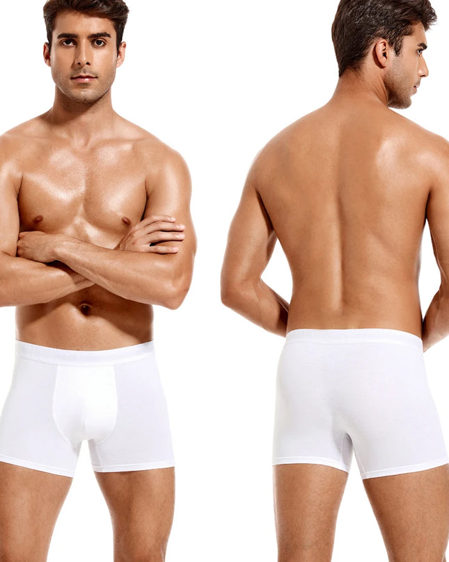 6 Pack Men's Cotton Boxer Briefs – Comfortable Men's Underwear, Breathable Boxers for Men