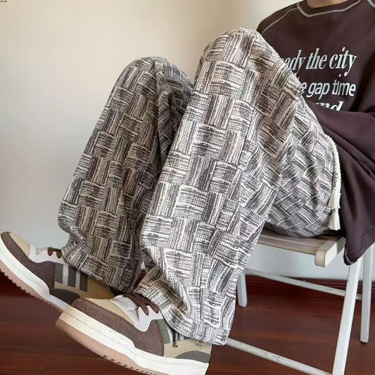 Men's Straight Fit Chino Corduroy Pants – Loose Wide-Legged Casual Trousers for Men