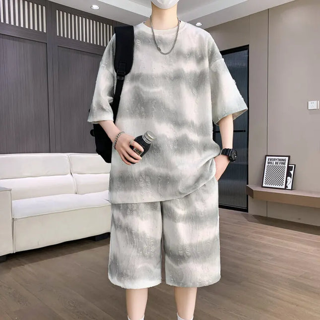 Men's Loose Fit 2-Piece T-Shirt and Shorts Set