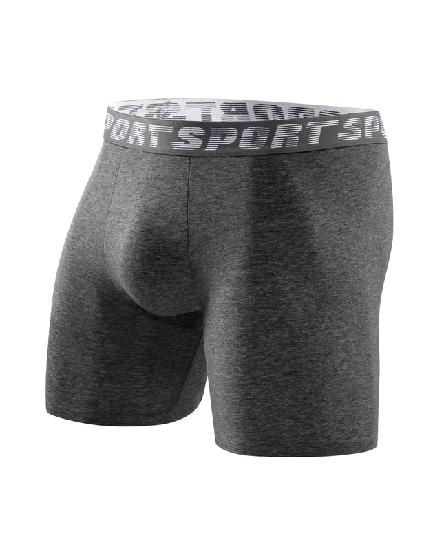 8-Pack Men's Boxer Briefs - Comfortable Long Men's Underwear