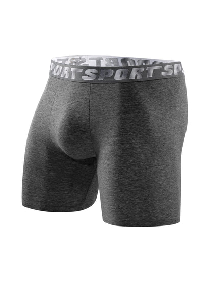 8-Pack Men's Boxer Briefs - Comfortable Long Men's Underwear