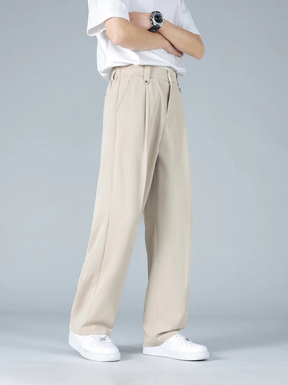 Men's Straight Fit Loose Pants – Comfortable Casual Men's Trousers for Everyday Wear