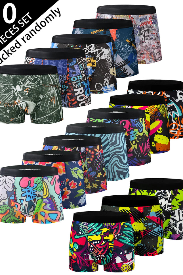 10-Pack Men’s Fashion Boxer Shorts – Comfortable Everyday Wear
