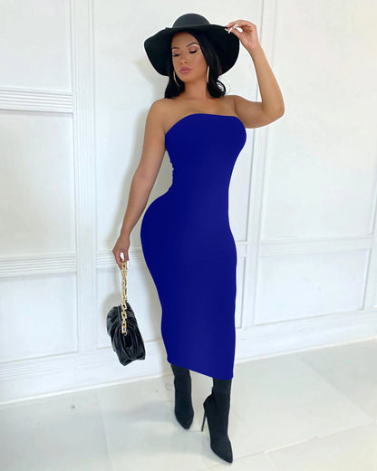 Women's Sleeveless Wrap Dress with Slim Waist