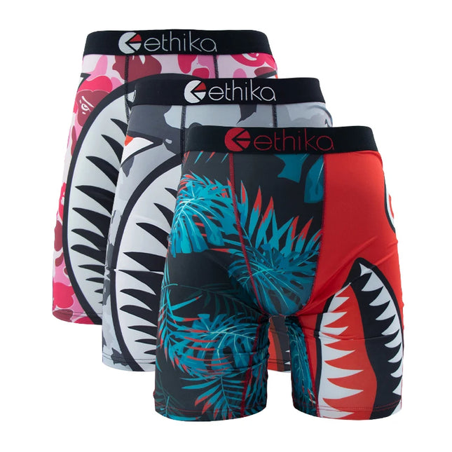 ETHIKA Men's 3-Pack Breathable Boxer Briefs