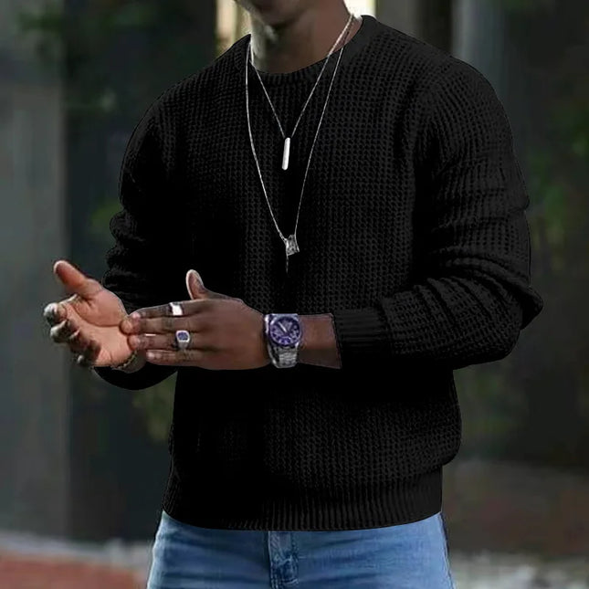 Men’s Long-Sleeve Crewneck Pullover Sweater