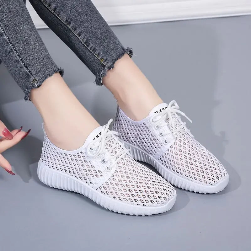 Women's Lightweight Running Sneakers with Side Mesh