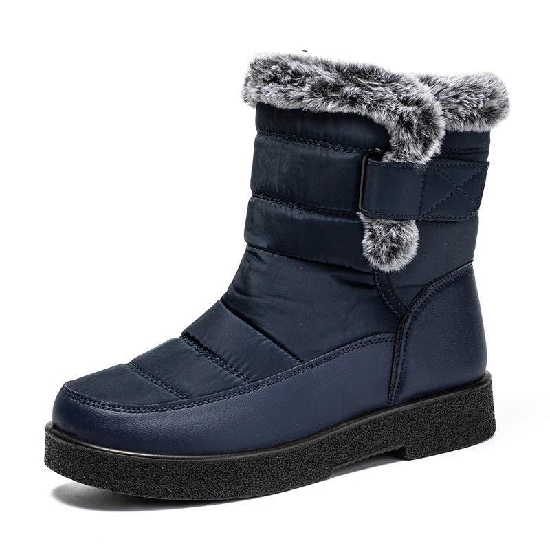 Women's Waterproof Snow Boots with Faux Fur Lining