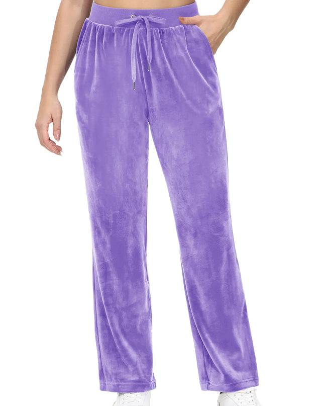 Women's Fleece Jogger Sweatpants with Drawstring and Elastic Waist
