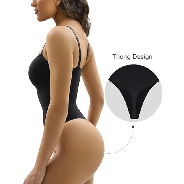 Women's Seamless Ribbed Tummy Control Bodysuit