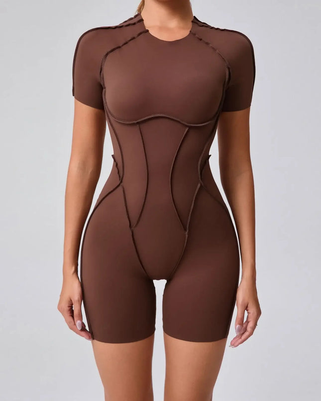 Women's Short Sports Jumpsuit - Gym & Workout Jumpsuit for Women
