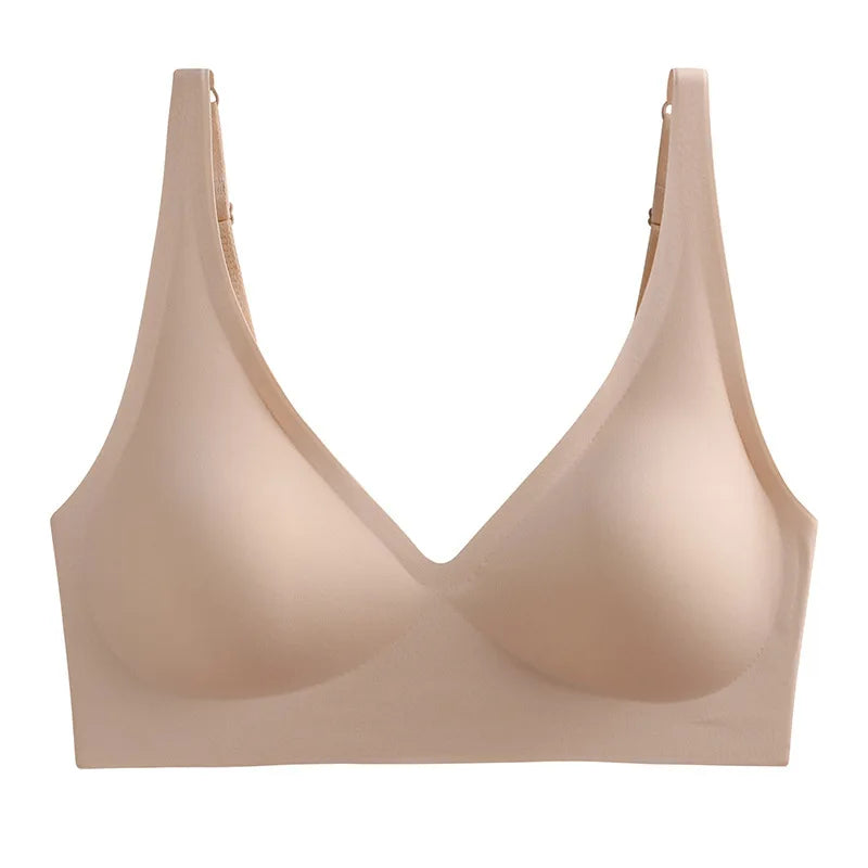 Women's Seamless Wireless Push-Up Bra with Padded Support
