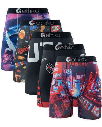 ETHIKA 5-Pack Men's Breathable Mesh Crotch Underwear