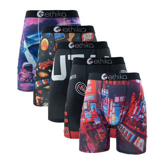 ETHIKA 5-Pack Men's Breathable Mesh Crotch Underwear