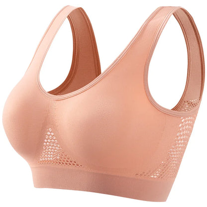 Women's Breathable Sports Bra with Soft Push-Up Support