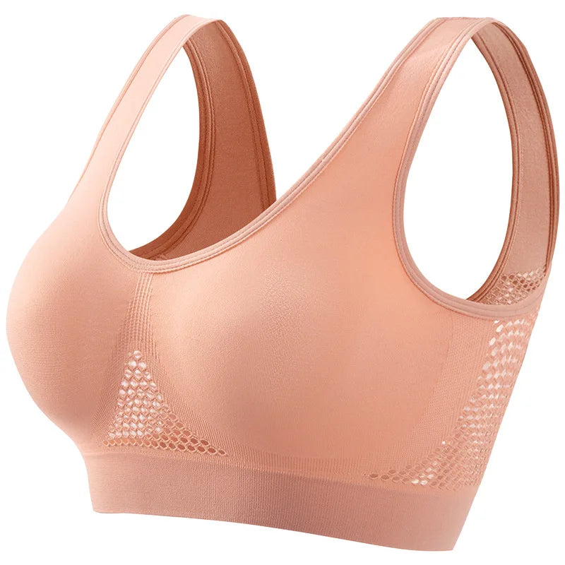 Women's Breathable Sports Bra with Soft Push-Up Support