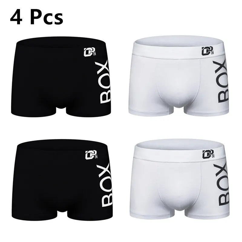4-Piece Men's Cotton Breathable Soft Briefs Set