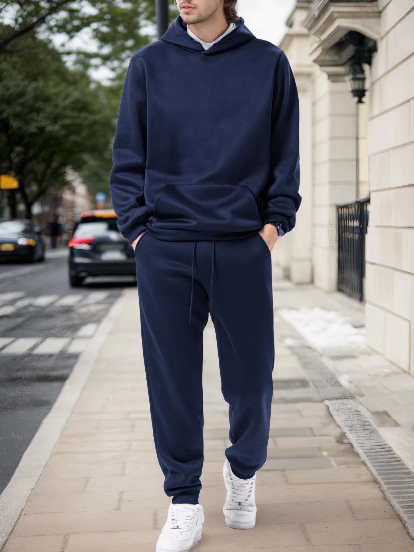 Men's Two-Piece Hoodie and Drawstring Jogger Set