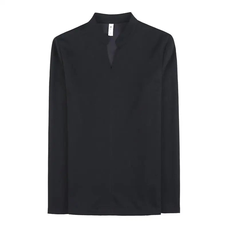 Men's V-Neck Long Sleeve Casual Slim Fit Shirt Sweater