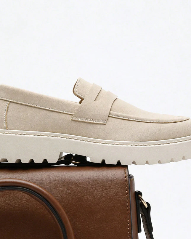 Men's Casual Slip-On Loafers Faux Suede Shoes