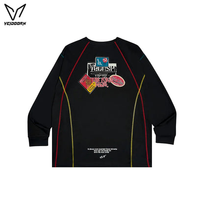 Veidoorn Men's Breathable Long Sleeve Athletic Sweater - Loose Fit, Comfortable Men's Sportswear