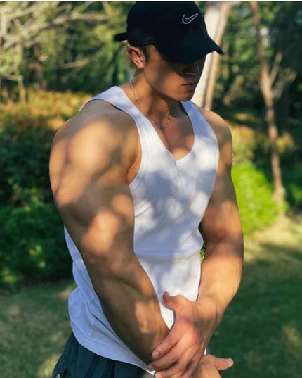 Men's Cotton Breathable Ribbed Vest