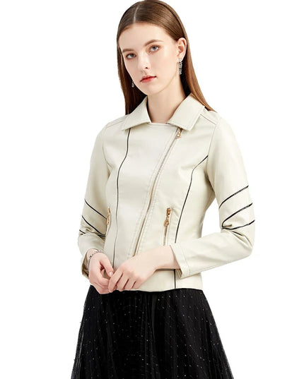 Women's PU Faux Leather Casual Biker Jacket